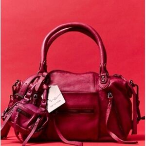 Free People We the Free Baby Emerson Leather Purse Handbag Açaí Pink NWT RARE